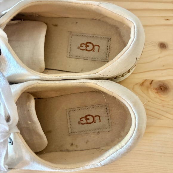 UGG Eyan II Women's Beige Canvas Lace Up Shoes Sneakers Jute Women’s 8 - Picture 6 of 7